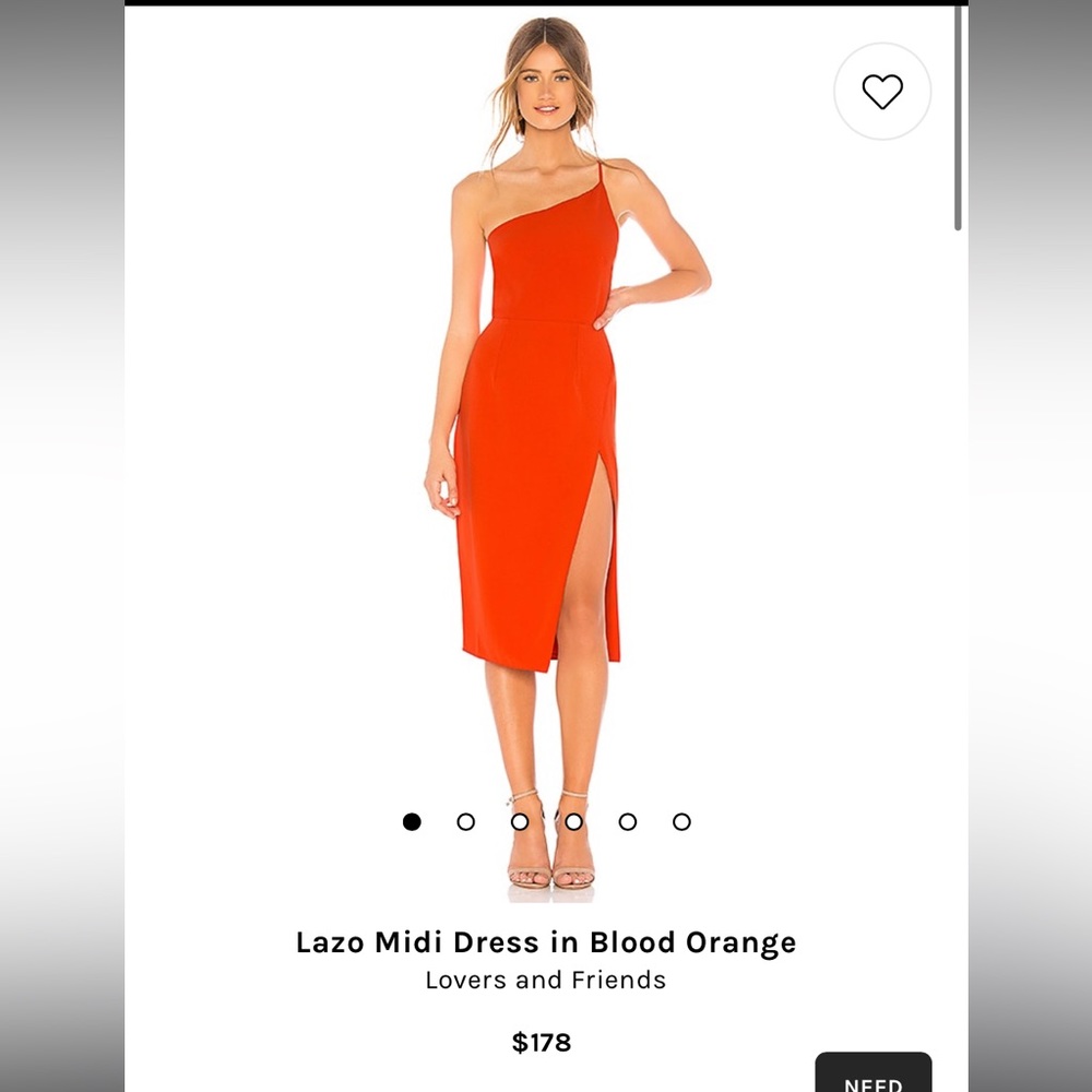 Lovers and Friends Lazo Midi Dress in Blood Orange